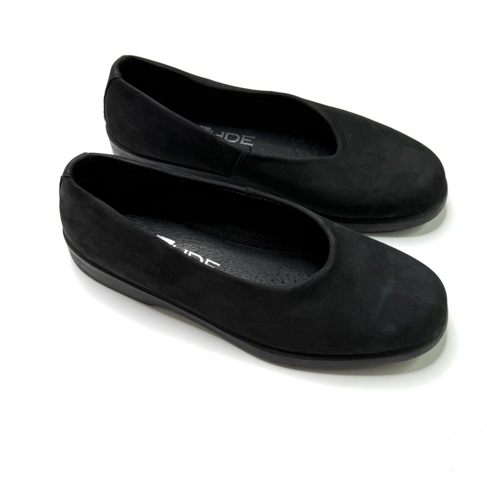 Rohde Black Shoes Slip-ons Ballet Flats Womens Size US 6, UK 4‎ Germany Made
